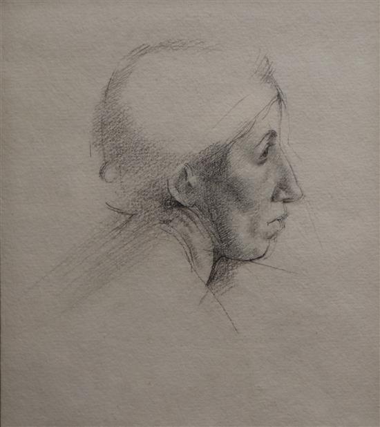 Sir Thomas Monnington P.R.A. (1902-1976), Study c. 1923, pencil, 15 x 12.5cm